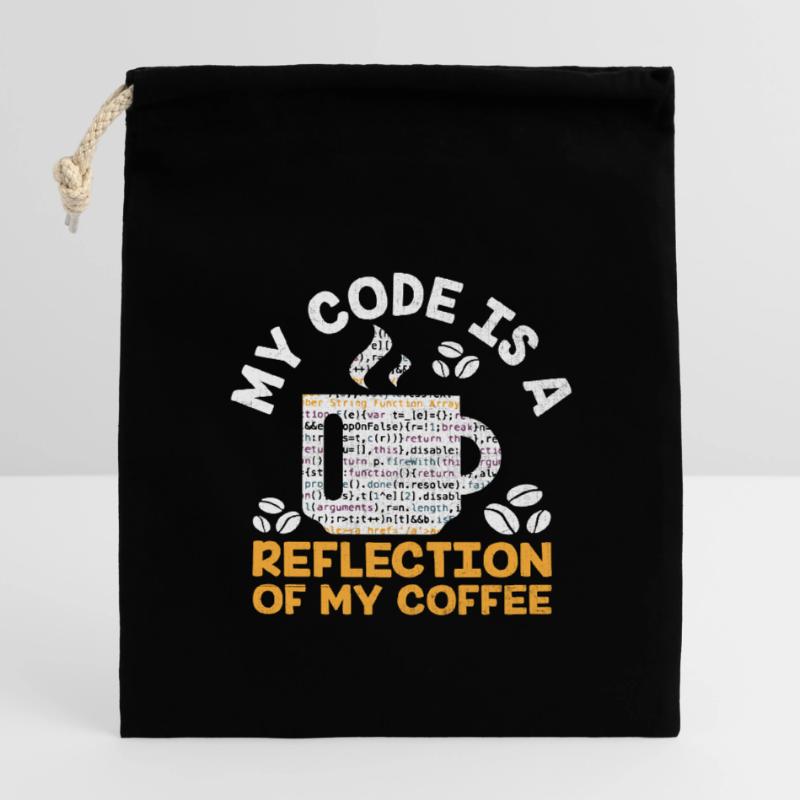 Kaffee-Codierung Programmierer Programmierer Entwickler Nerd Coff Verschließbarer Geschenkbeutel aus Baumwolle (14x20cm)