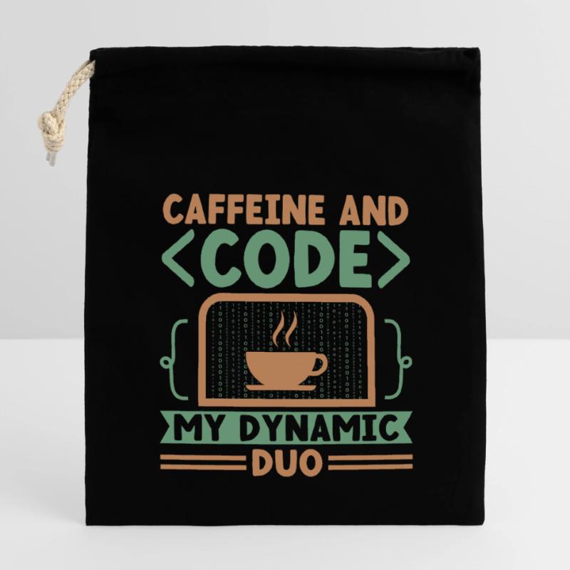 Kaffee-Codierung Programmierer Programmierer Entwickler Nerd Coff Verschließbarer Geschenkbeutel aus Baumwolle (14x20cm)