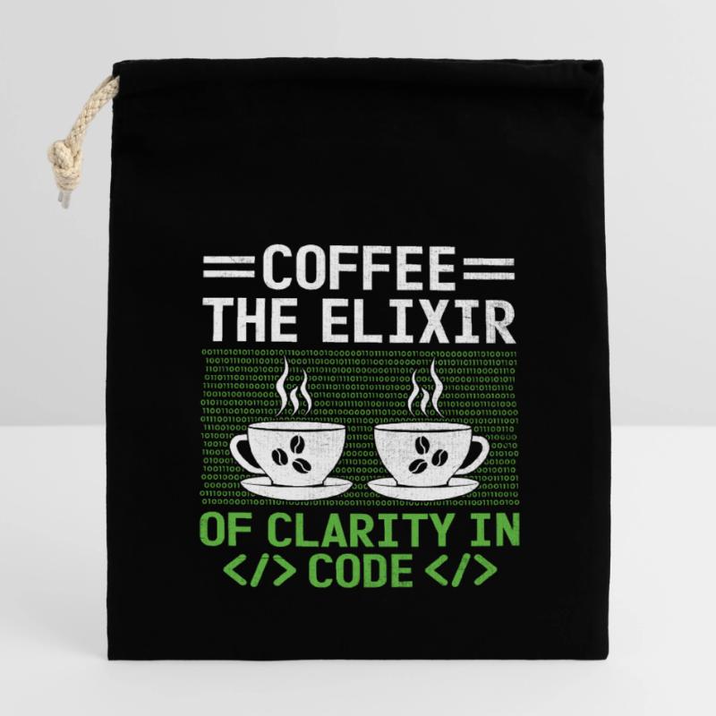 Kaffee-Codierung Programmierer Programmierer Entwickler Nerd Coff Verschließbarer Geschenkbeutel aus Baumwolle (14x20cm)