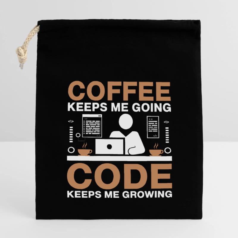 Kaffee-Codierung Programmierer Programmierer Entwickler Nerd Coff Verschließbarer Geschenkbeutel aus Baumwolle (14x20cm)