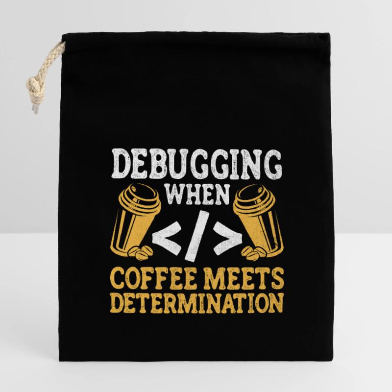 Kaffee-Codierung Programmierer Programmierer Entwickler Nerd Coff Verschließbarer Geschenkbeutel aus Baumwolle (14x20cm)