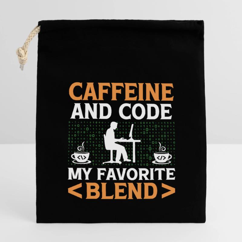 Kaffee-Codierung Programmierer Programmierer Entwickler Nerd Coff Verschließbarer Geschenkbeutel aus Baumwolle (14x20cm)
