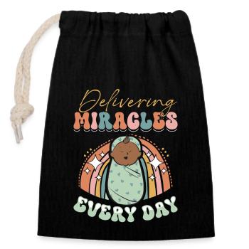 Nurse Baby Maternity Nurse - Closable cotton gift bag (14x20cm) - black - Front