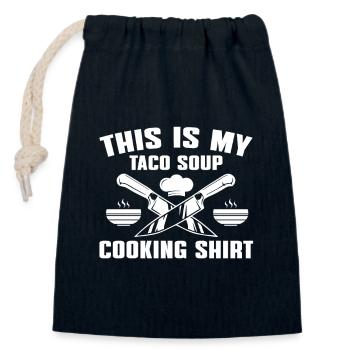Taco Suppe Kochshirt - Verschließbarer Geschenkbeutel aus Baumwolle (14x20cm) - Navy - Vorne