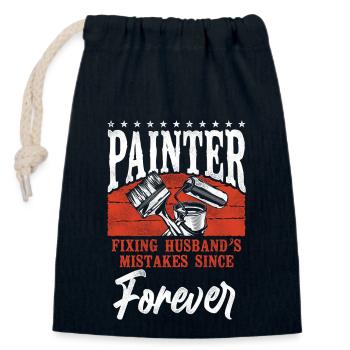 House Painter Decorator Painter - Closable cotton gift bag (14x20cm) - navy - Front