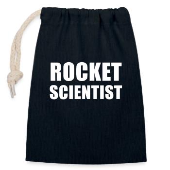Rocket Scientist - Closable cotton gift bag (14x20cm) - navy - Front