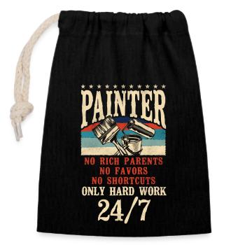 House Painter Decorator Painter No - Verschließbarer Geschenkbeutel aus Baumwolle (14x20cm) - Schwarz - Vorne