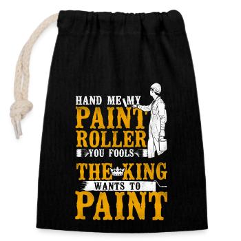 House Painter Decorator Hand Me My - Closable cotton gift bag (14x20cm) - black - Front