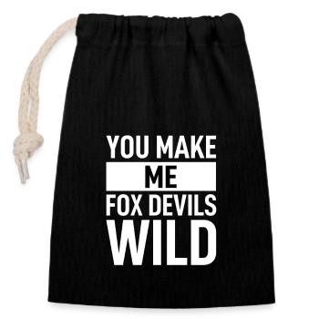 Denglisch - You Make Me Fox Devils Wild - Closable cotton gift bag (14x20cm) - black - Front