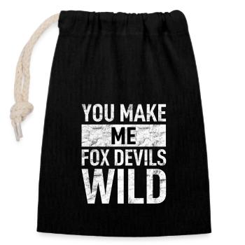 Denglish - Closable cotton gift bag (14x20cm) - black - Front