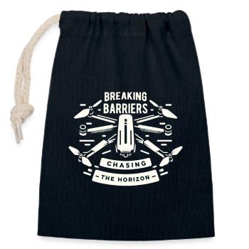 Drone pilote grand-père idée cadeau vieil homme avec - Sac cadeau en coton avec cordon (14 x 20 cm) - bleu marine - Devant