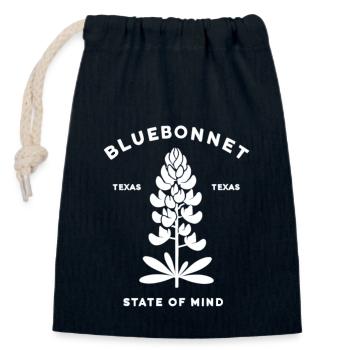 Texas Wildflowers Season Fields Flowers Texas - Closable cotton gift bag (14x20cm) - navy - Front