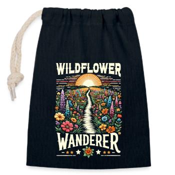 Texas Wildflowers Season Fields Flowers Texas - Closable cotton gift bag (14x20cm) - navy - Front
