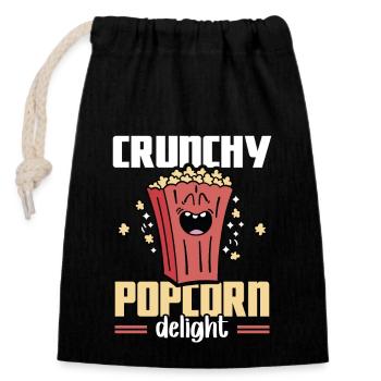 Crunchy Popcorn Delight Costume Popcorn Machine - Closable cotton gift bag (14x20cm) - black - Front
