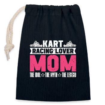 Kart Racing Lover Mom The Idol The Kart Driver - Verschließbarer Geschenkbeutel aus Baumwolle (14x20cm) - Navy - Vorne