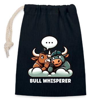 Rodeo Bull Riding Livestock Show Farmer Cattle - Closable cotton gift bag (14x20cm) - navy - Front