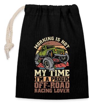 Le matin des amateurs de courses tout-terrain n’est pas mon motocross - Sac cadeau en coton avec cordon (14 x 20 cm) - noir - Devant