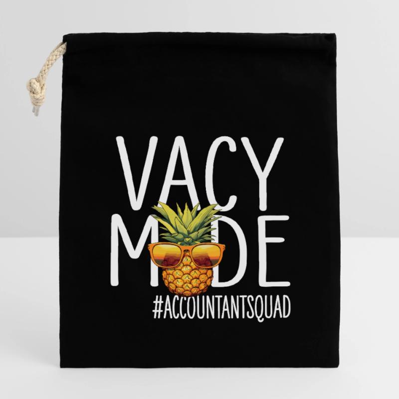 Comptable Vacances Vacy Mode Comptable Sac cadeau en coton avec cordon (14 x 20 cm)