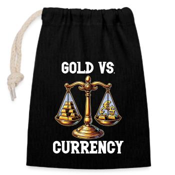 Gold Trader Forex Trader XAUUSD Trader - Verschließbarer Geschenkbeutel aus Baumwolle (14x20cm) - Schwarz - Vorne