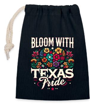 Texas Wildflowers Season Fields Flowers Texas - Closable cotton gift bag (14x20cm) - navy - Front