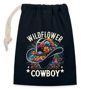 Texas Wildflowers Season Fields Flowers Texas - Closable cotton gift bag (14x20cm) - navy - Front