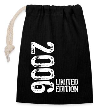 Edition Limitée 2006 Homme Garçon 18 Ans Vintage - Sac cadeau en coton avec cordon (14 x 20 cm) - noir - Devant