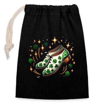 Irish Dancing Ireland Outfit Irish Music - Closable cotton gift bag (14x20cm) - black - Front
