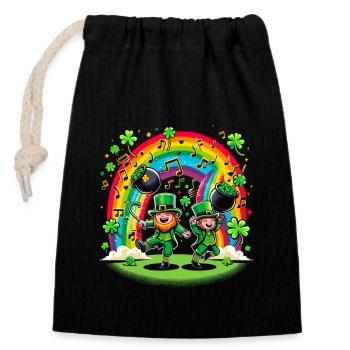 Irish Dancing Ireland Outfit Irish Music - Closable cotton gift bag (14x20cm) - black - Front