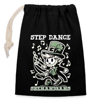 Irish Dancing Ireland Outfit Irish Music - Closable cotton gift bag (14x20cm) - black - Front