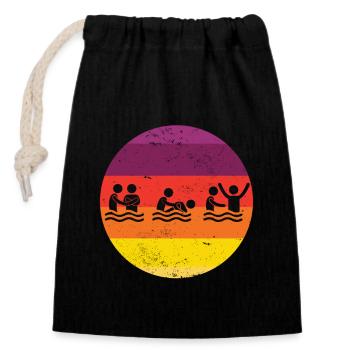 Religious Christian Baptism Church Baptized In - Closable cotton gift bag (14x20cm) - black - Front