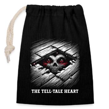 Edgar Allan Poe Fan, Classical Literature, - Closable cotton gift bag (14x20cm) - black - Front