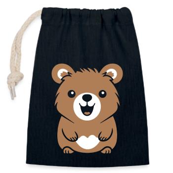 Niedliches kleines Tier Quokka - Verschließbarer Geschenkbeutel aus Baumwolle (14x20cm) - Navy - Vorne
