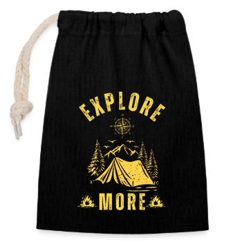 Entdecken Sie mehr Funny Camping Lover - Verschließbarer Geschenkbeutel aus Baumwolle (14x20cm) - Schwarz - Vorne