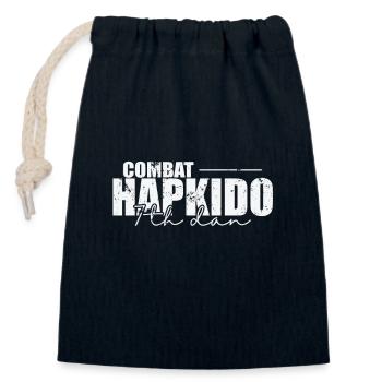 Combat Hapkido 7th Dan amerikanische Kampfkunst - Verschließbarer Geschenkbeutel aus Baumwolle (14x20cm) - Navy - Vorne