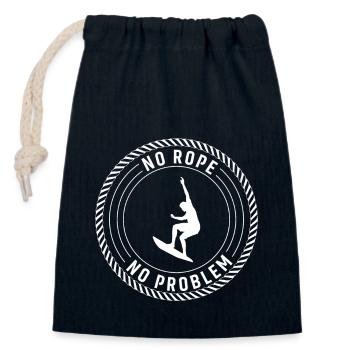 Kein Seil, kein Problem - Verschließbarer Geschenkbeutel aus Baumwolle (14x20cm) - Navy - Vorne