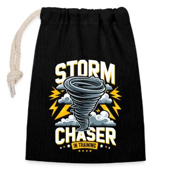 Meteorologie-kindertornado-sturm, Der Sturm-fan - Verschließbarer Geschenkbeutel aus Baumwolle (14x20cm) - Schwarz - Vorne