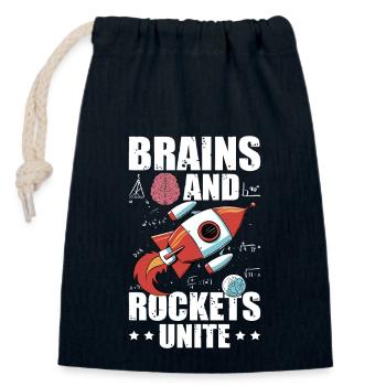 Aerospace Engineer Calculation Math Science - Closable cotton gift bag (14x20cm) - navy - Front