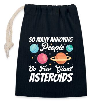 RaSarcastic Planet Scientist Saying - Closable cotton gift bag (14x20cm) - navy - Front