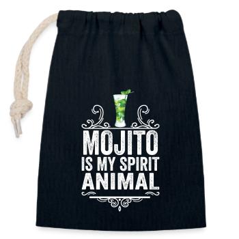 Mojito Ist Mein Geisttier T-Shirt Lustiger Cocktail - Verschließbarer Geschenkbeutel aus Baumwolle (14x20cm) - Navy - Vorne