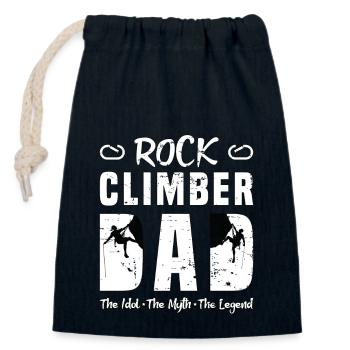 Rock Climber Dad The Idol The Myth Mountain Sports - Verschließbarer Geschenkbeutel aus Baumwolle (14x20cm) - Navy - Vorne