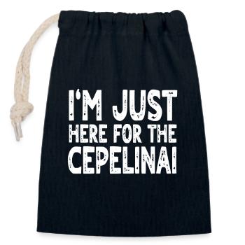 Conception d’amant de Cepelinai - Sac cadeau en coton avec cordon (14 x 20 cm) - bleu marine - Devant