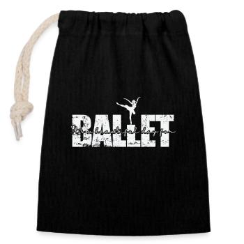 It's a beautiful Day for Ballet - Verschließbarer Geschenkbeutel aus Baumwolle (14x20cm) - Schwarz - Vorne