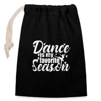 Dance is my favorite Season Ballet - Verschließbarer Geschenkbeutel aus Baumwolle (14x20cm) - Schwarz - Vorne