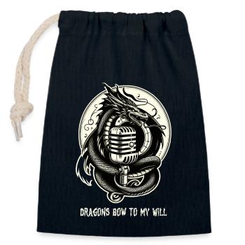 Geschenk Für Buchliebhaber Mit - Verschließbarer Geschenkbeutel aus Baumwolle (14x20cm) - Navy - Vorne