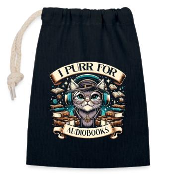Geschenk Für Buchliebhaber Mit - Verschließbarer Geschenkbeutel aus Baumwolle (14x20cm) - Navy - Vorne