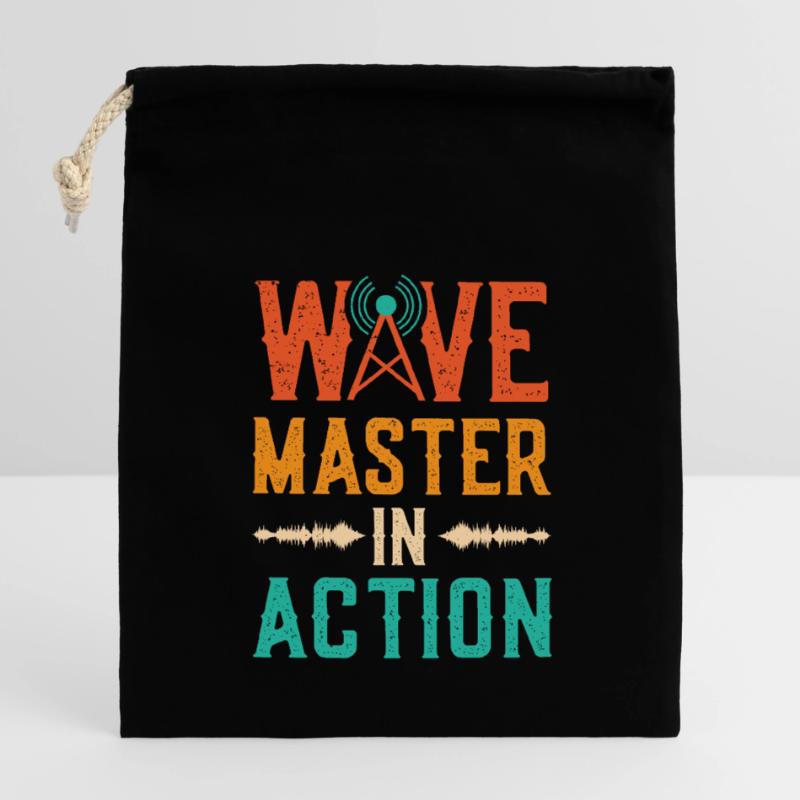 Wave Master In Action Spruch - Programmsprecher Verschließbarer Geschenkbeutel aus Baumwolle (14x20cm)