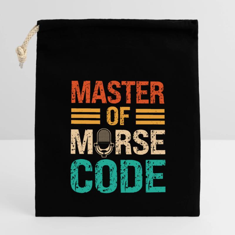 Master Of Morse Code Saying - Program Speaker Closable cotton gift bag (14x20cm)