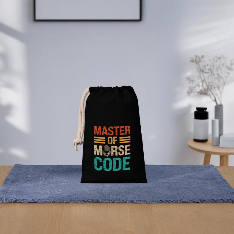 Master Of Morse Code Spruch - Programmsprecher Verschließbarer Geschenkbeutel aus Baumwolle (14x20cm)