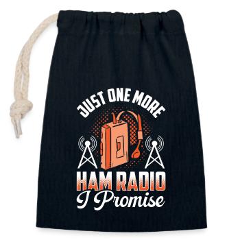 Radio Show - Closable cotton gift bag (14x20cm) - navy - Front