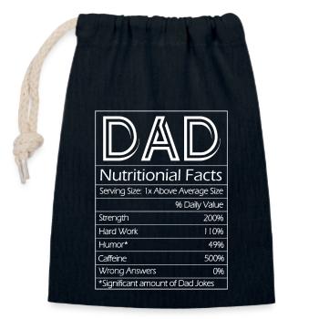dad nutritional facts - fathers day - Verschließbarer Geschenkbeutel aus Baumwolle (14x20cm) - Navy - Vorne